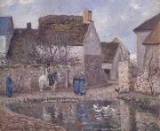 Camille Pissarro The pond at Ennery oil painting